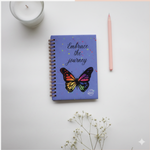 Blue Butterfly Mini A6 Spiral Notebook