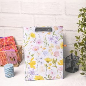 Clipfolio with Notepad - Snow Petal